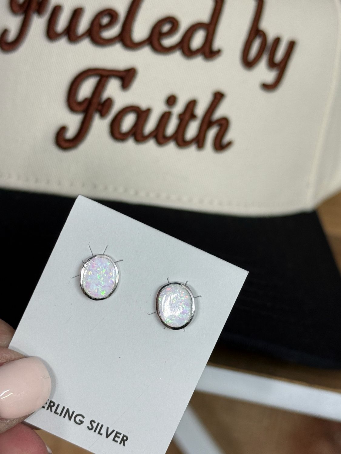 Sterling Opal Earrings