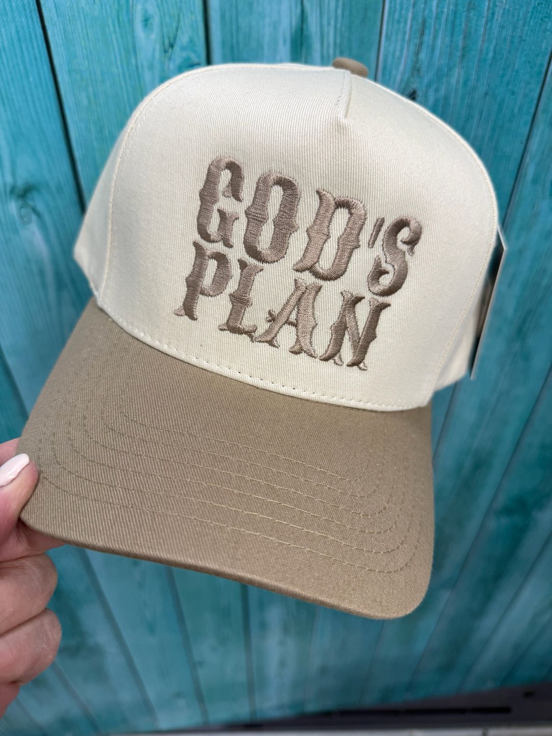 God’s Plan Embroidered Trucker Hat