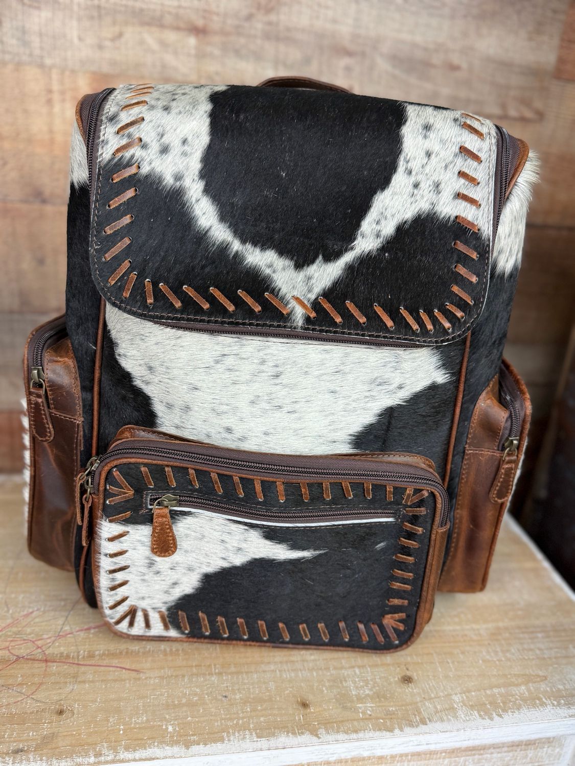 Cowhide Leather Backpack