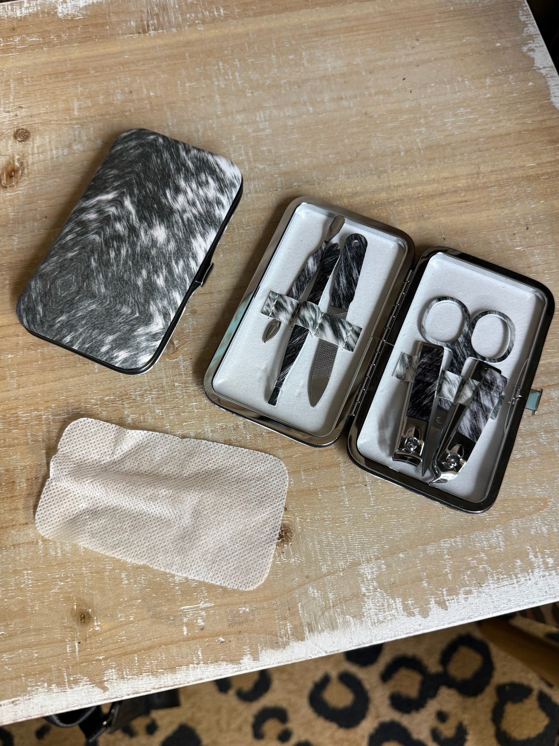 Cow Print Manicure Set