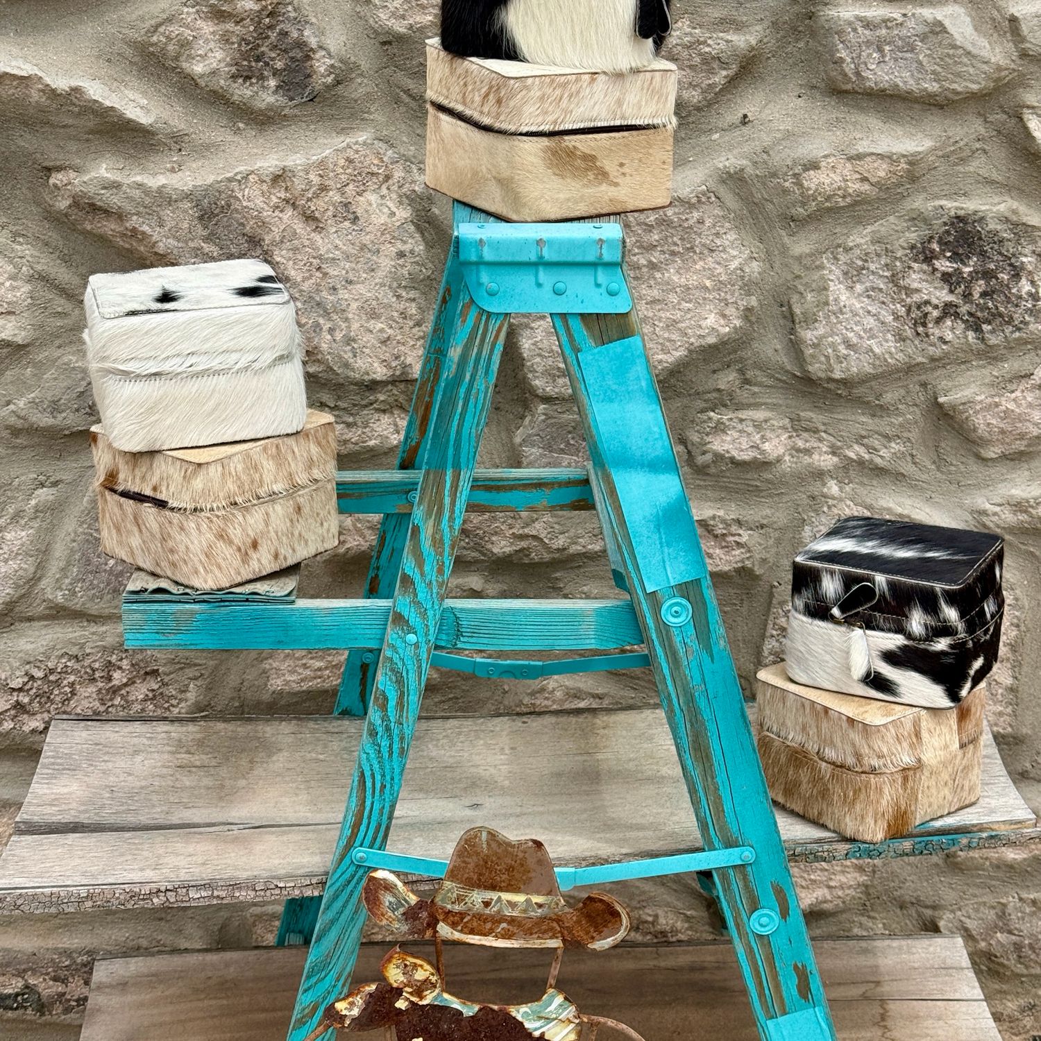 Cowhide Western Jewelry Boxes