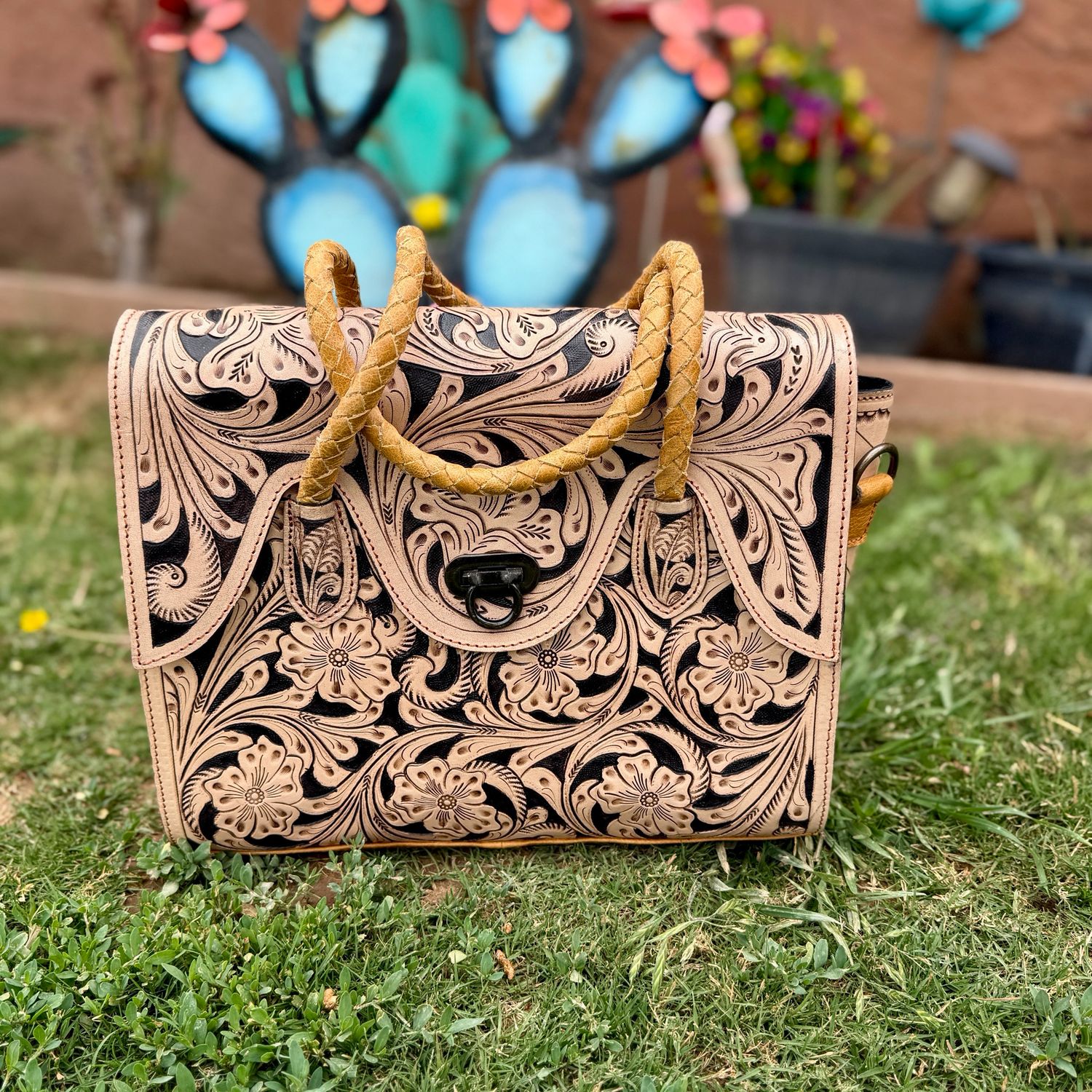Western Tooled Handbag