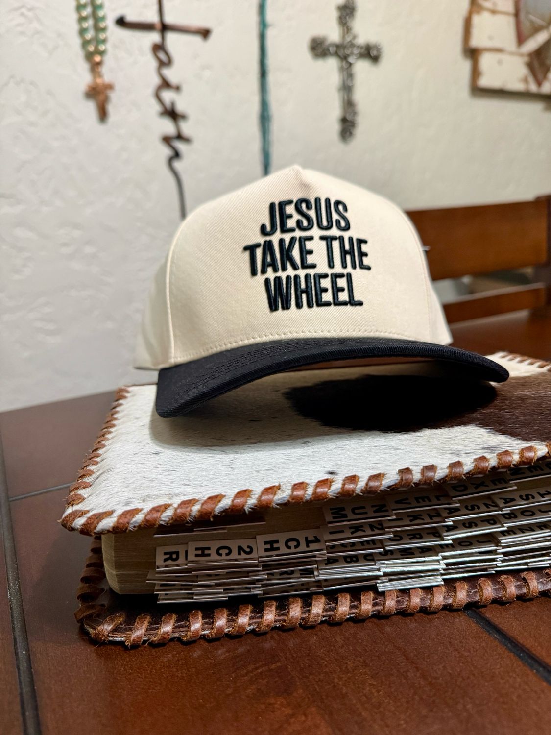 Jesus Take The Wheel Embroidered Trucker Hat