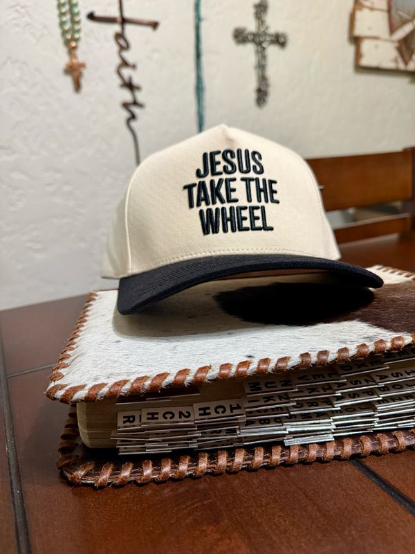 Jesus Take The Wheel Embroidered Trucker Hat