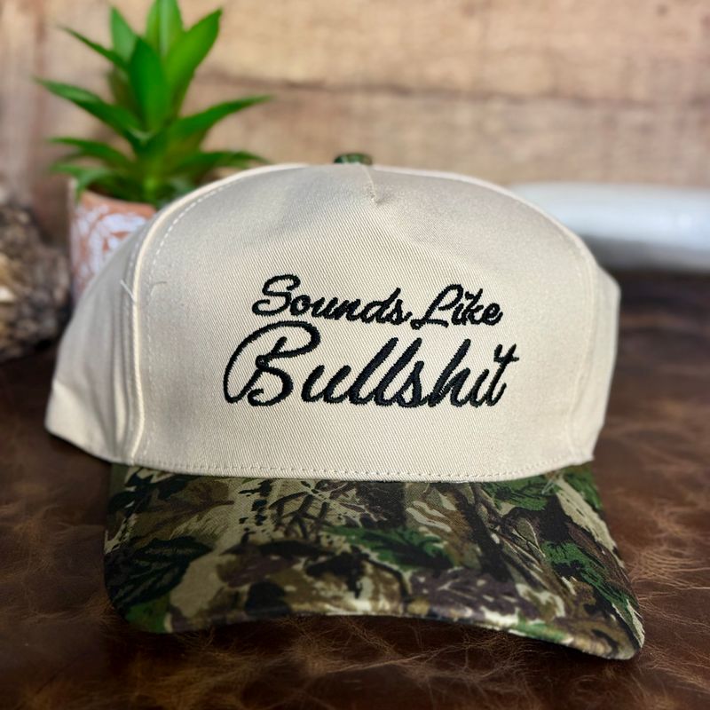 Sounds Like Bullshit To Me Embroidered Trucker Hat