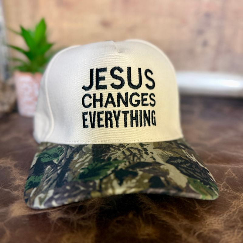 Jesus Changes Everything Embroidered Trucker Hat