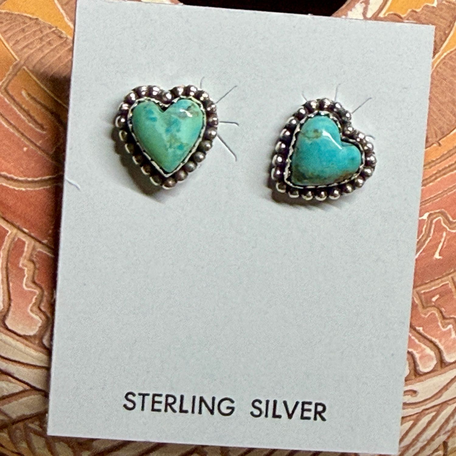 Heart Turquoise Post Earrings