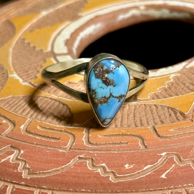 Navajo Handmade Golden Hills Ring Size 9.5