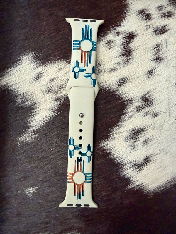 Patina Zia Engraved Bone Silicone iwatchband 42-45