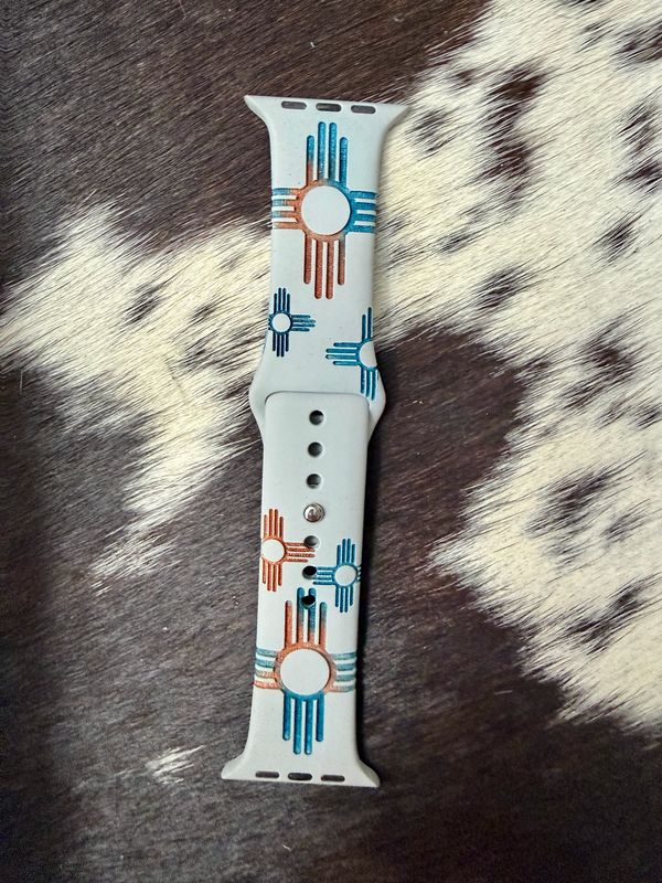 Patina Zia Engrave Gray Silicone iwatchband 42-45