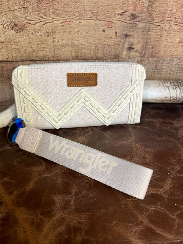 Cream Chevron Wrangler Wallet