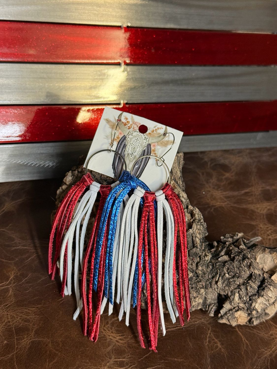 Big Sky Fringe 4th of July Earrings