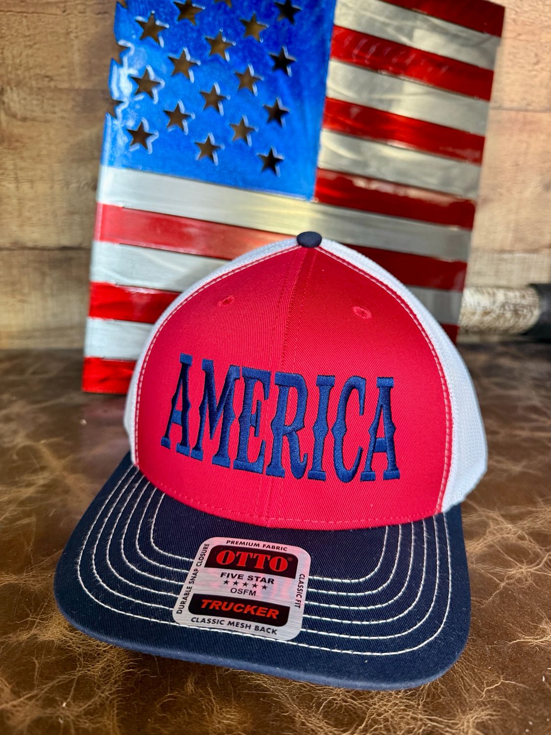 America Embroidered Trucker Hat