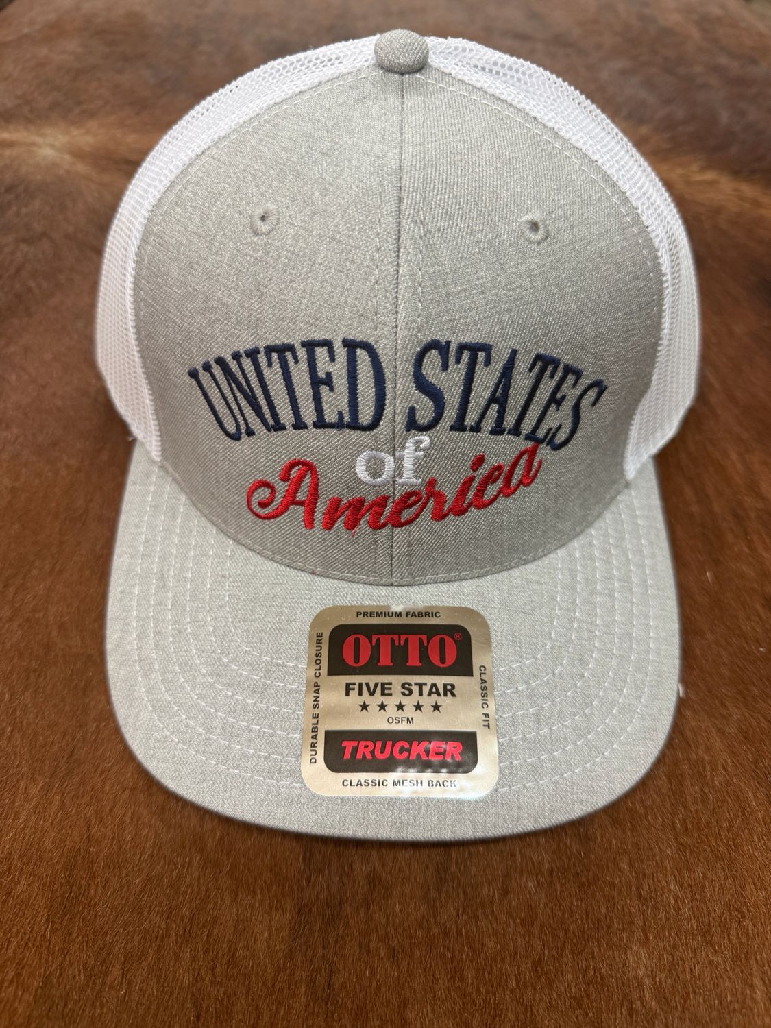 United States of America Embroidered Trucker Hat