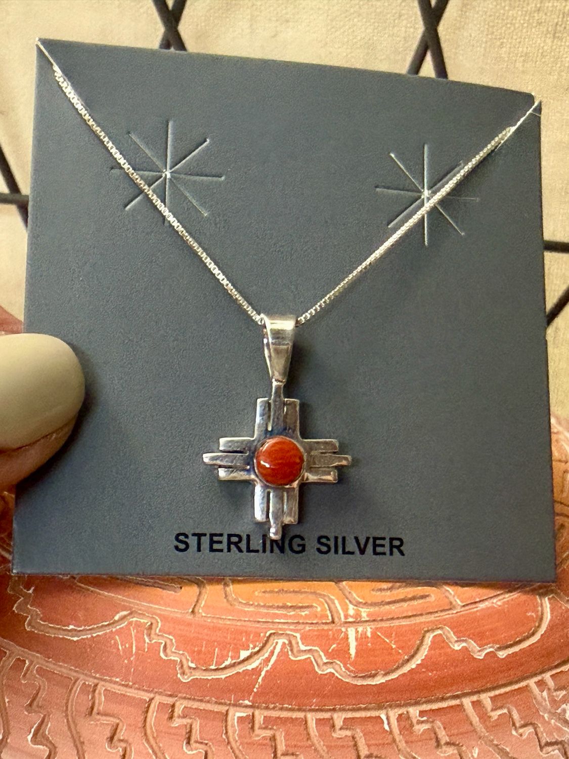 Desert Flame Zia Pendant