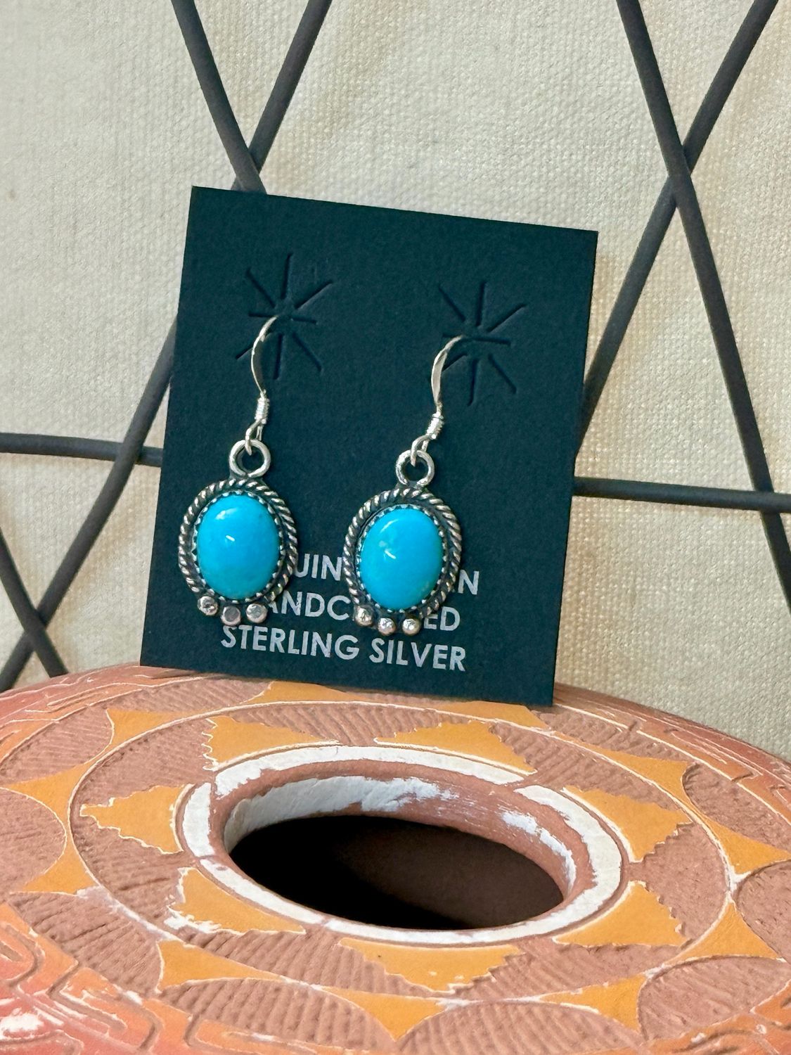 Turquoise Blue Dangle Earrings