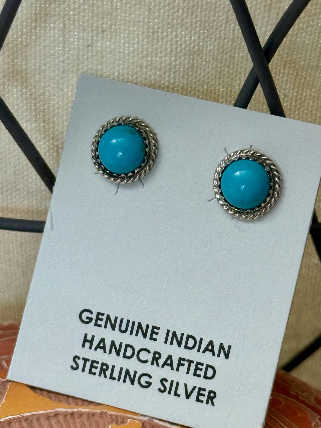 Turquoise Blue Southwest Stud Earrings
