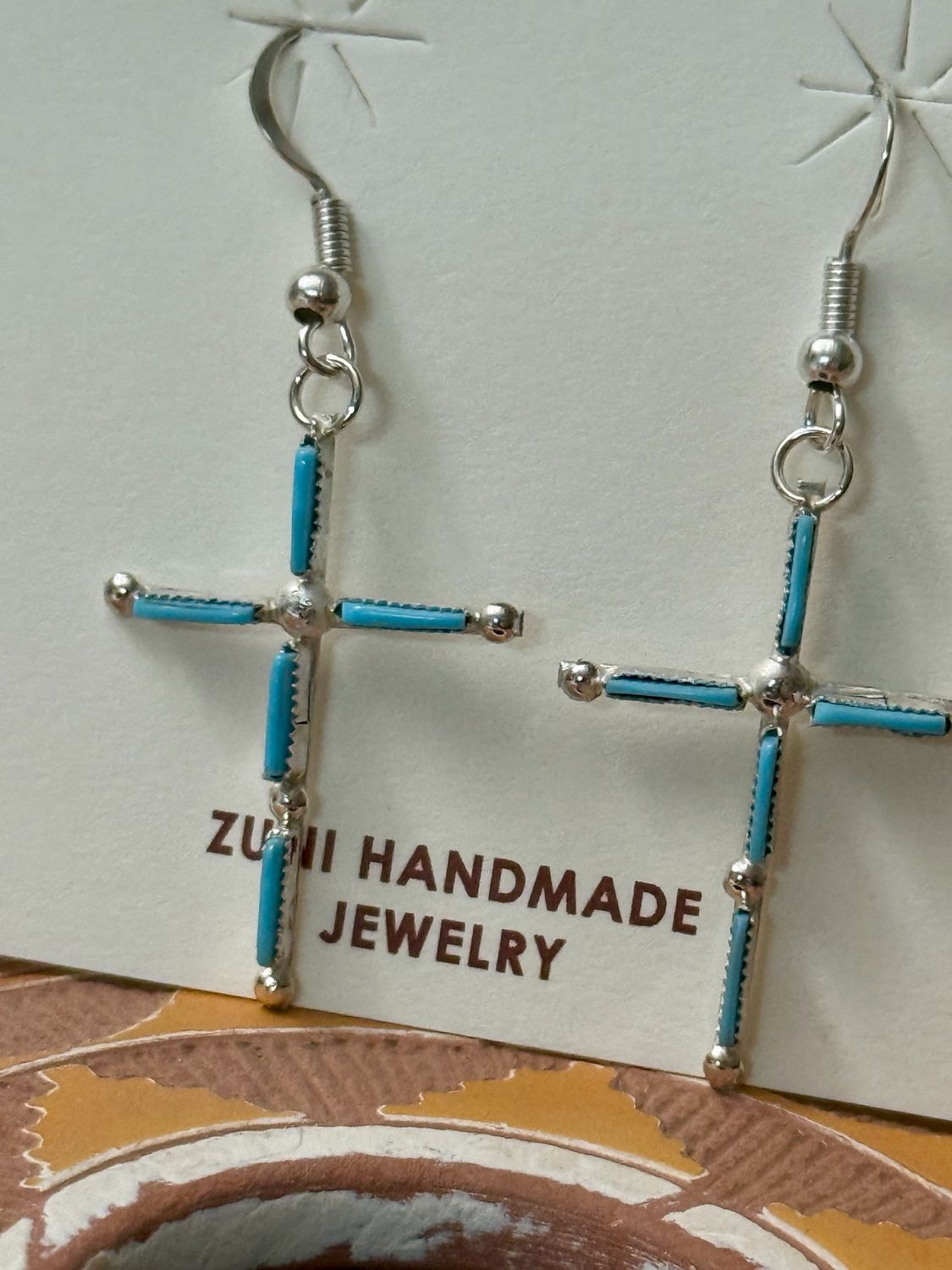 Turquoise Grace Cross Dangles