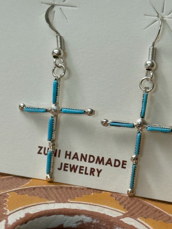 Turquoise Grace Cross Dangles