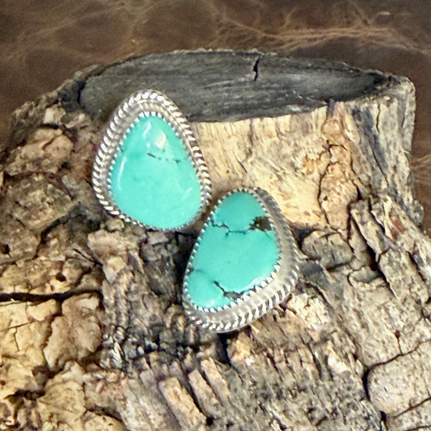 Turquoise Green Post Earrings