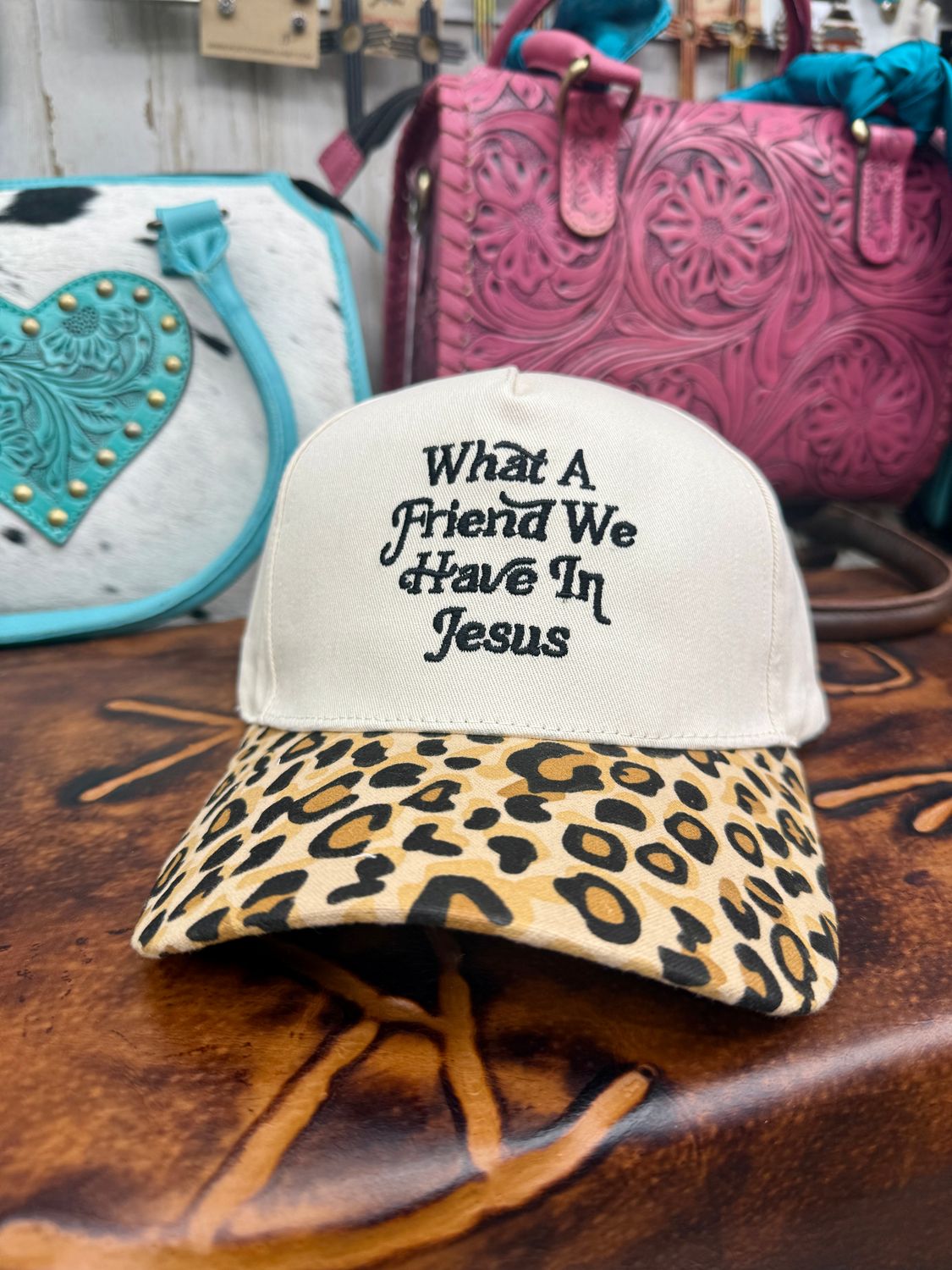 What A Friend We Have In Jesus Embroidered Trucker Hat
