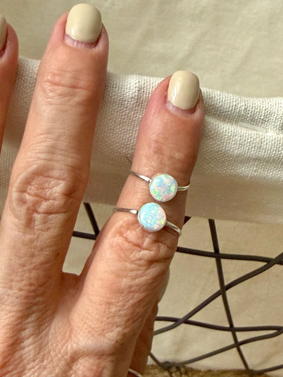 Round Opal Rings
