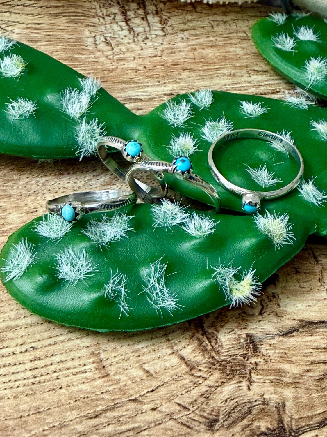 Stacking Small Turquoise Stone Rings