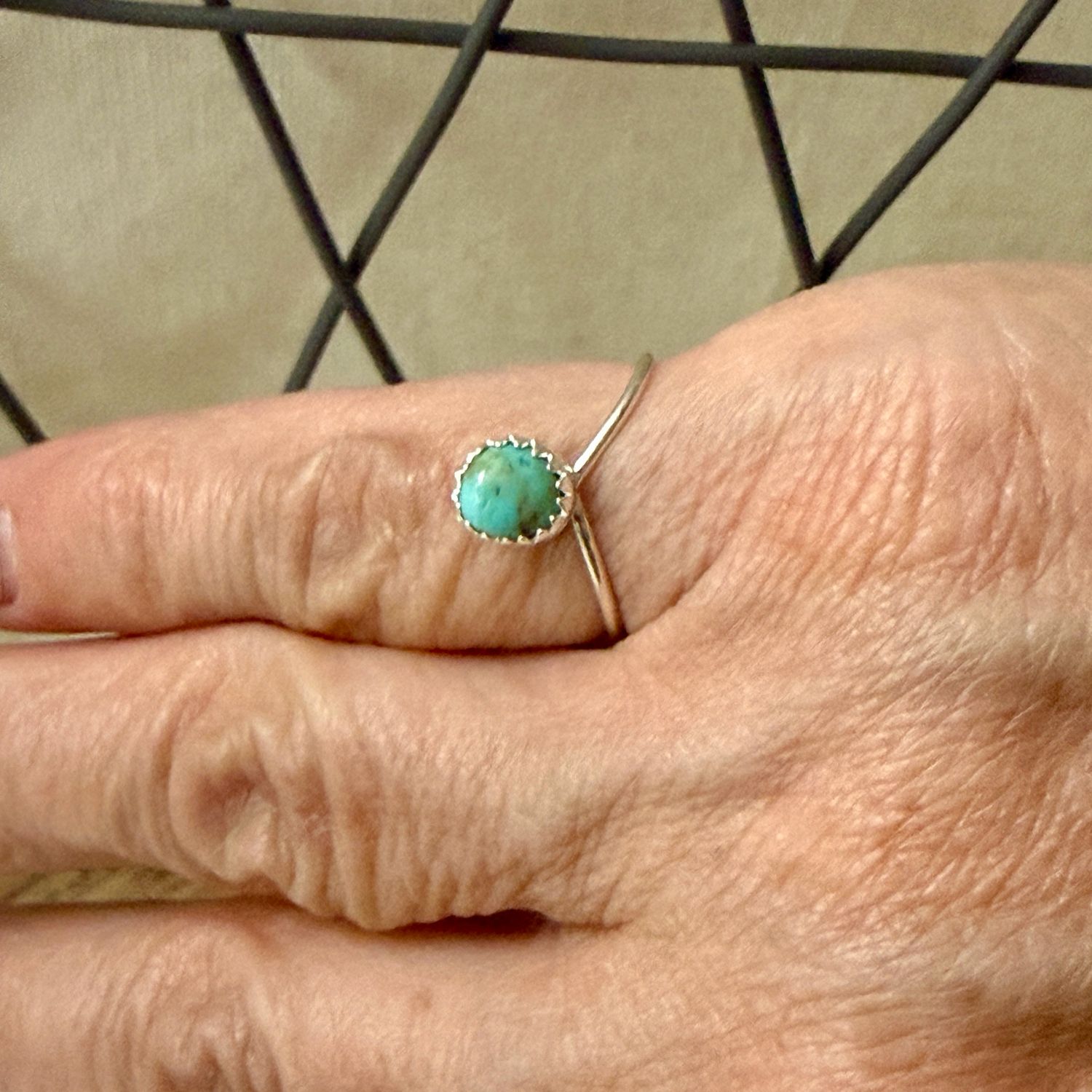 V-Shaped Turquoise Ring