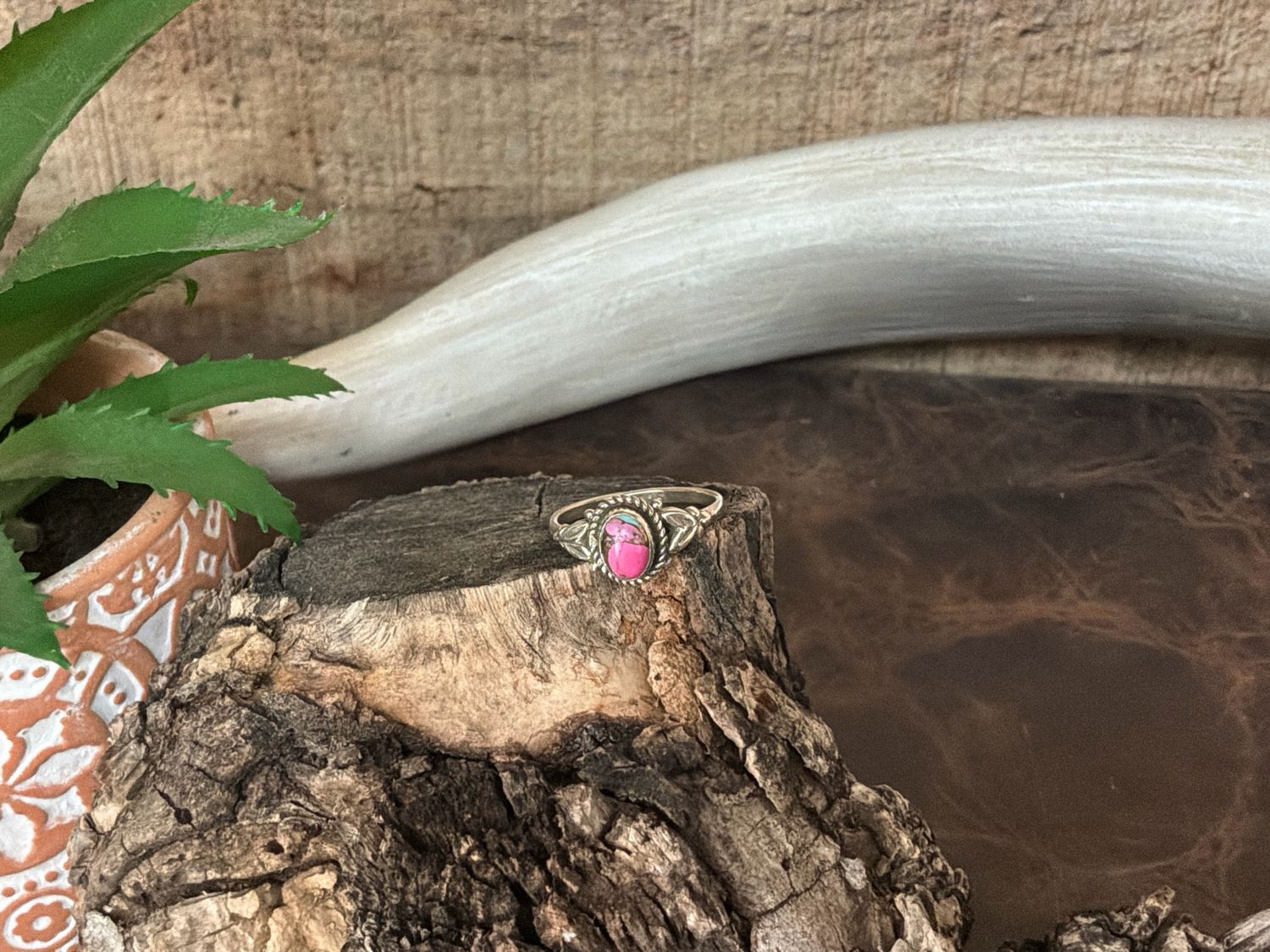 Cotton Candy Sterling Silver Ring Size 7