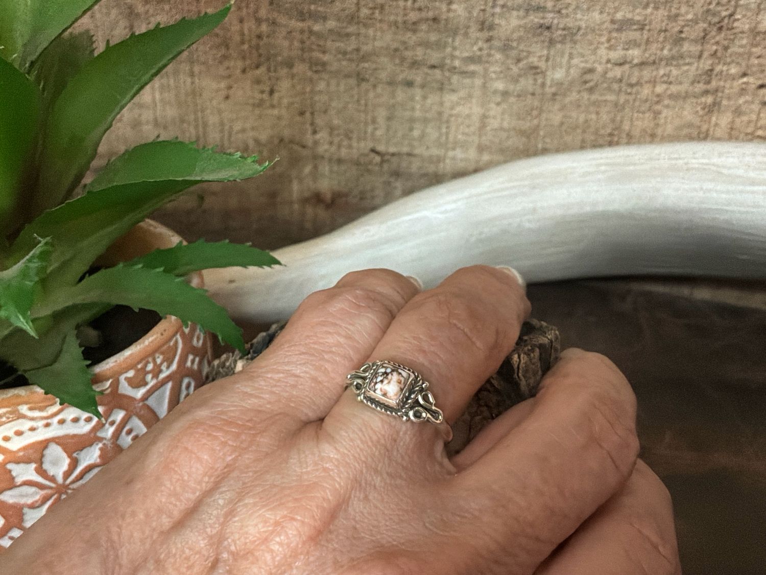 Horsehair Sterling Silver Ring Size 7