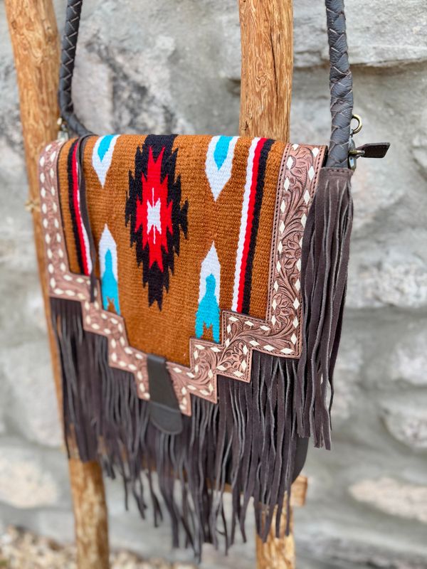 Southwestern Fringe Aztec Crossbody