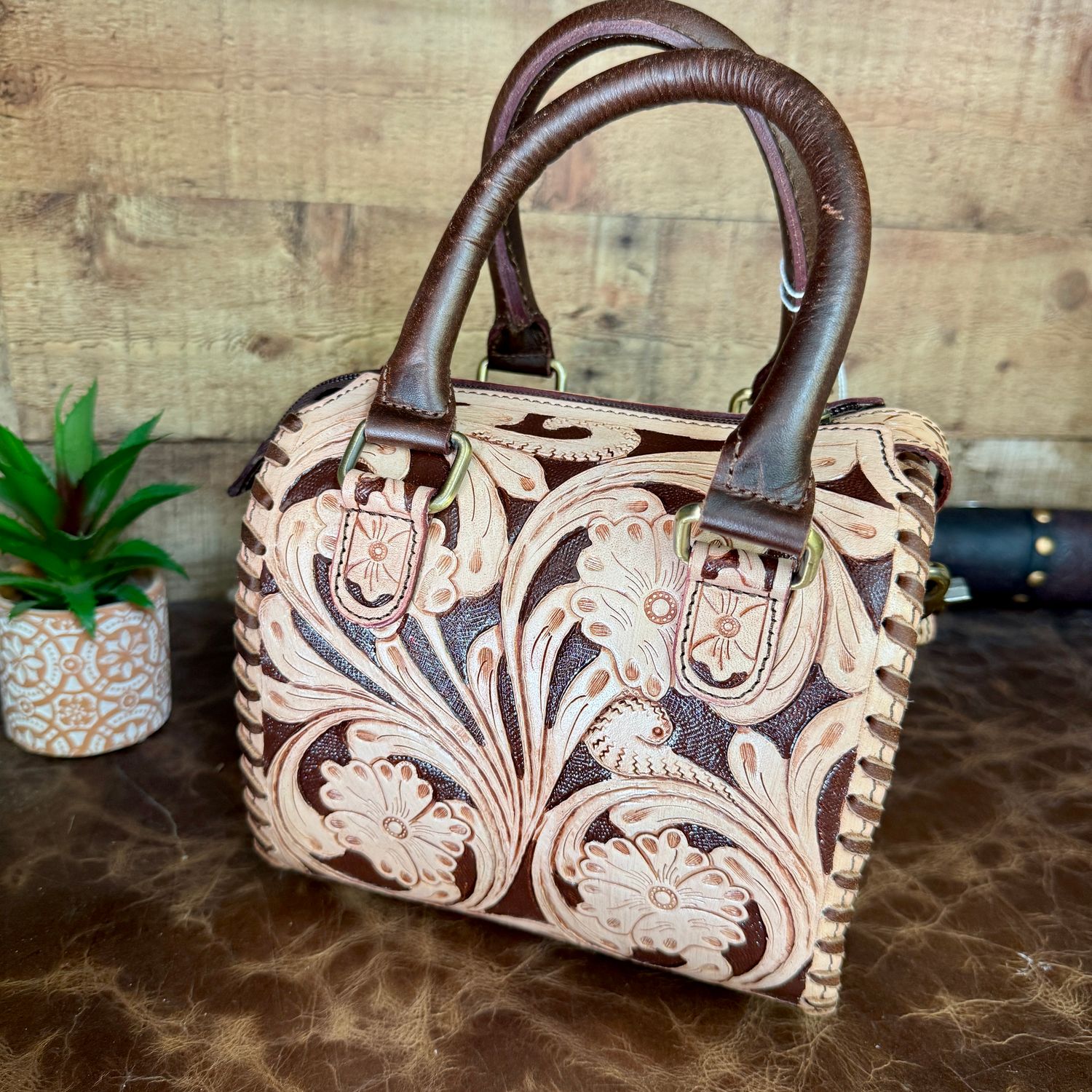 Small Natural Brown Speedy Handbag