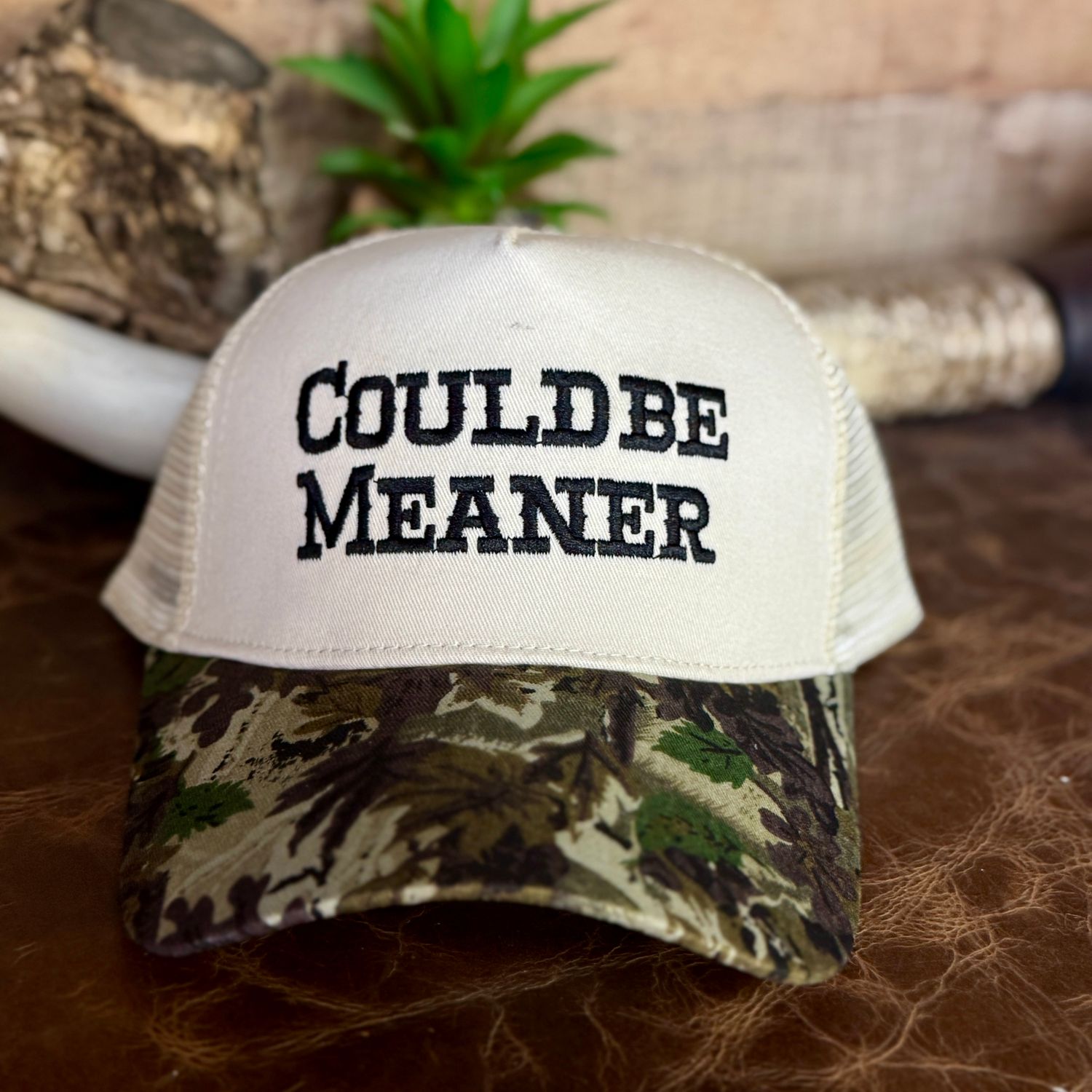 Could Be Meaner Embroidered Hats