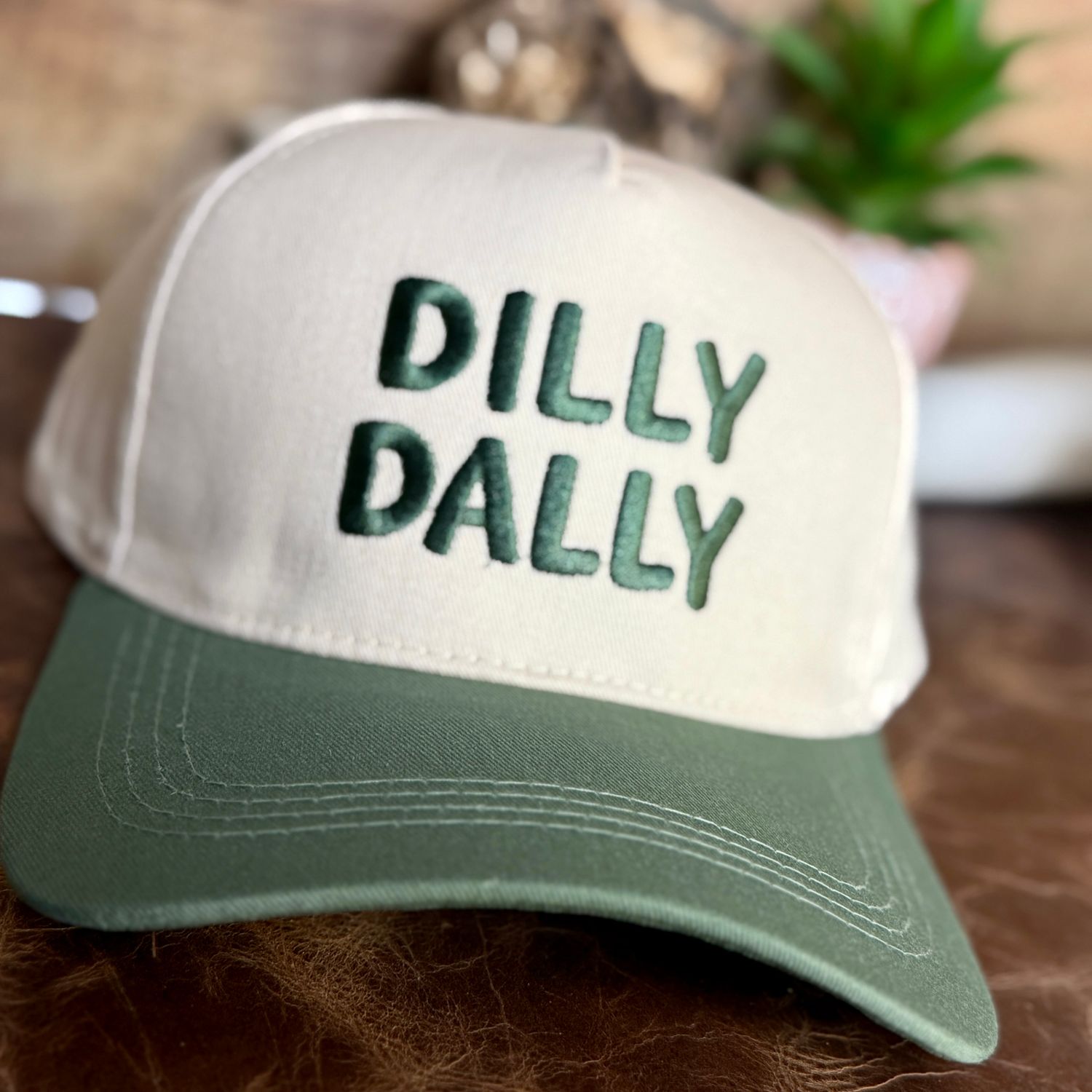 Dilly Dally Embroidered Trucker Hat