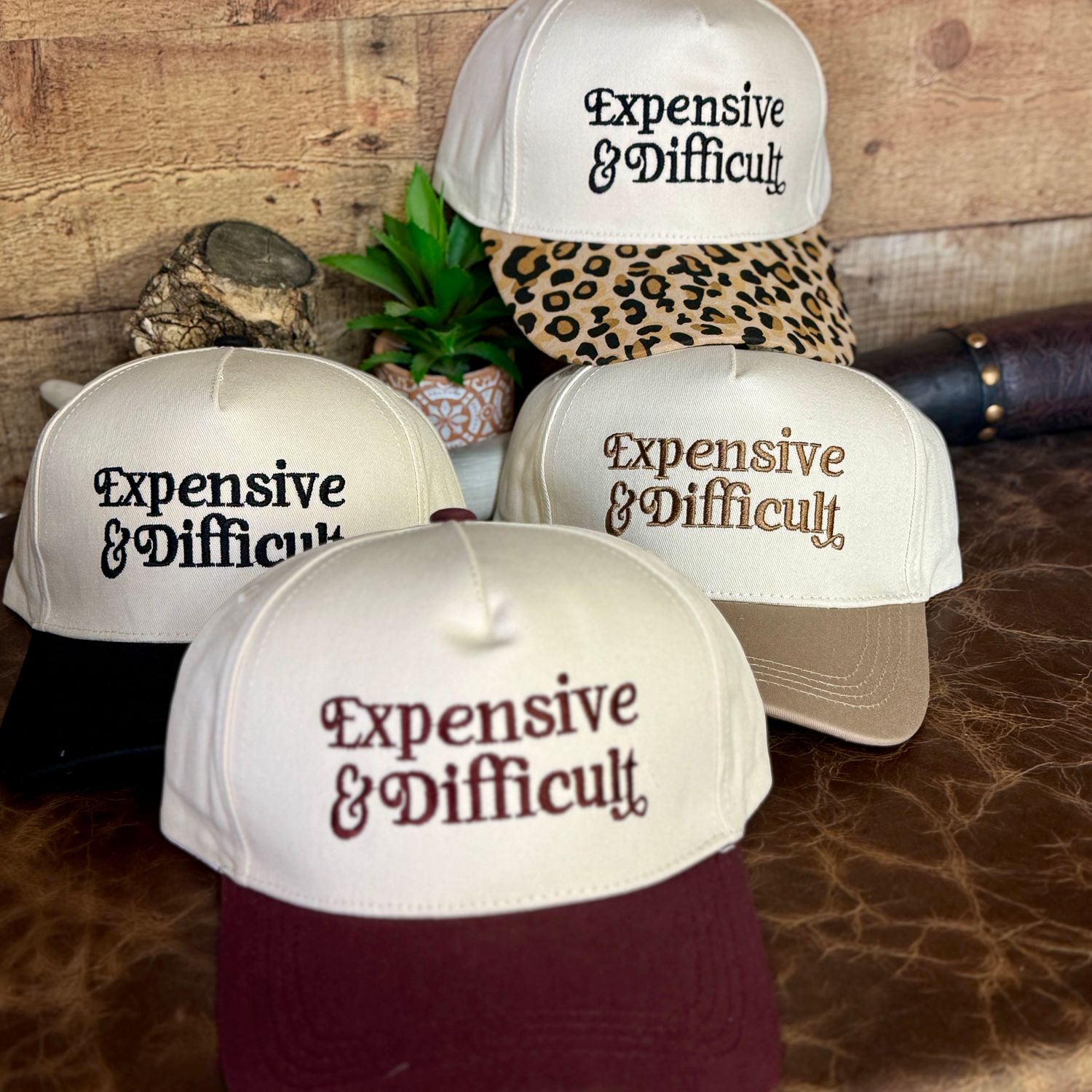 Expensive &amp; Difficult Embroidered Trucker Hat
