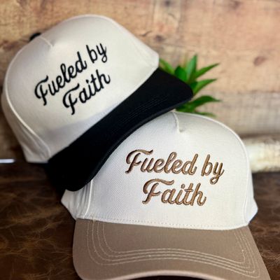 Fueled By Faith Embroidered Trucker Hats