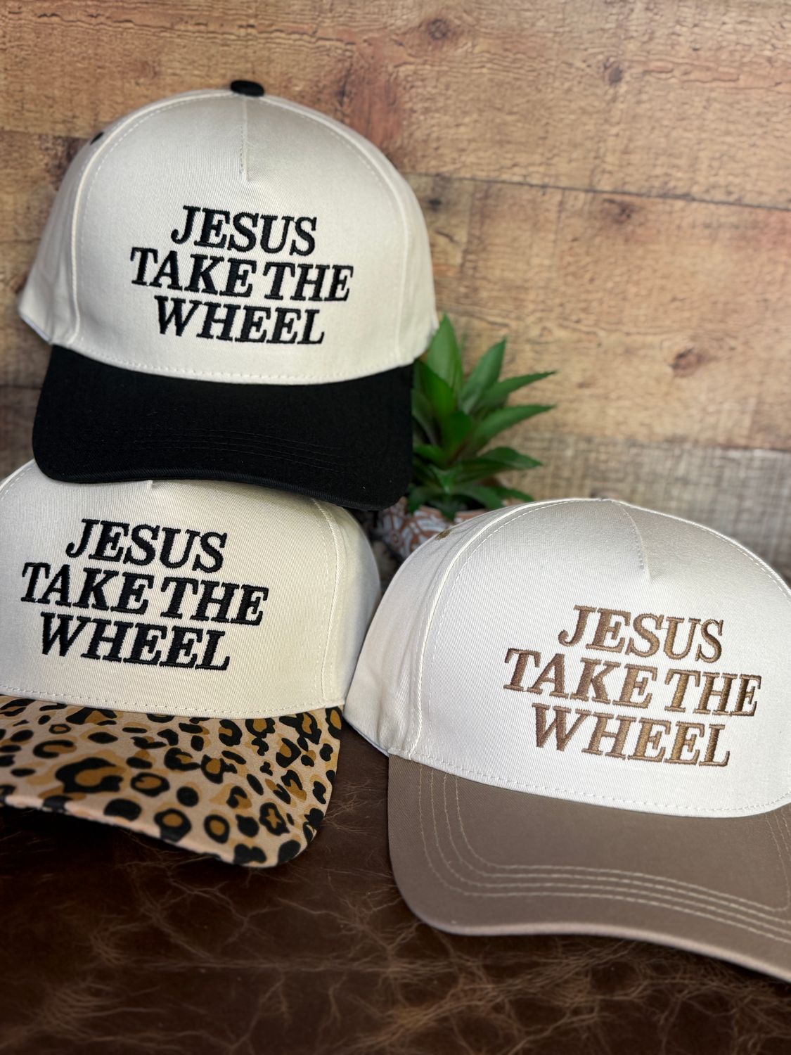 Jesus Take The Wheel Embroidered Trucker Hat