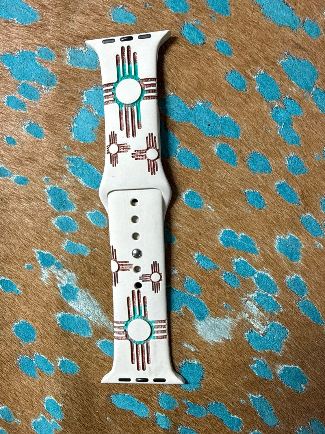 42-45 Bone Band Teal Copper Zias