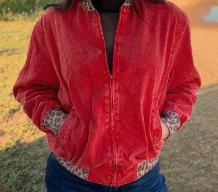 Red Dirt Road Bomber Jacket- Medium