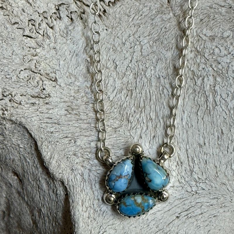 Golden Hills Triple Stone Necklace