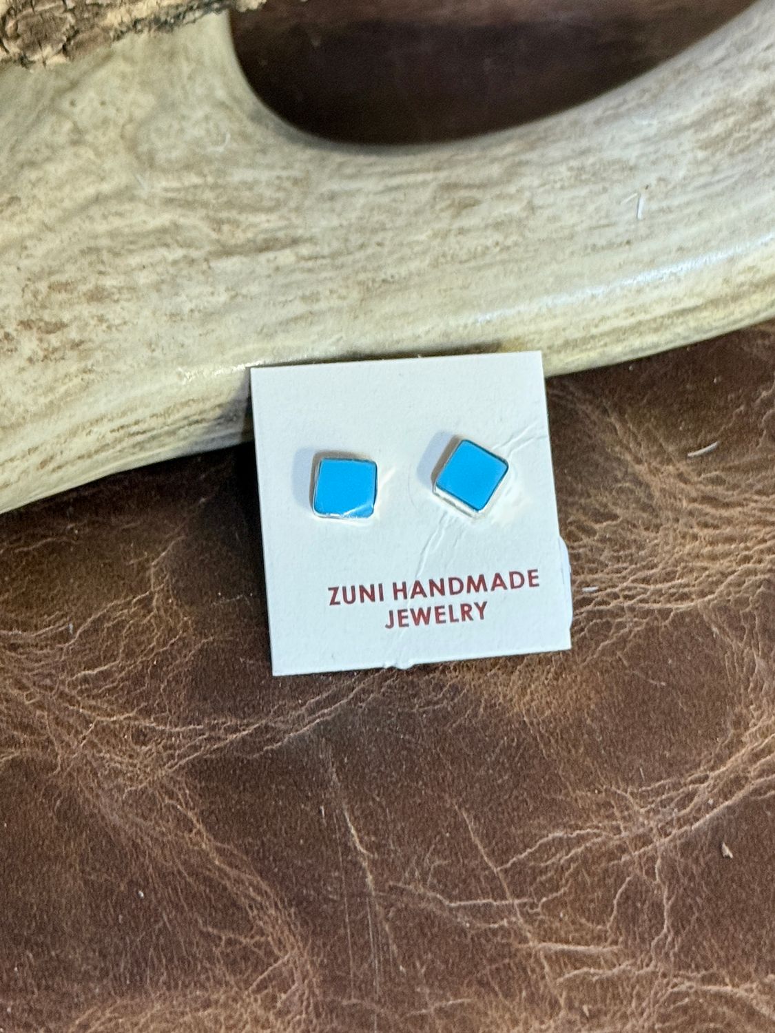 Zuni Square Turquoise Post Earrings