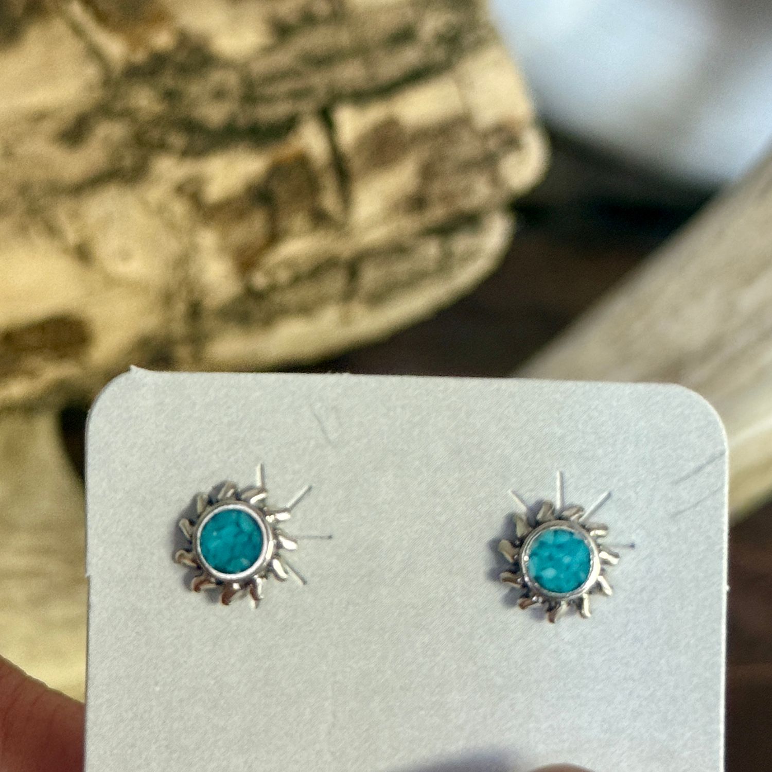 Sterling Silver Sun Earrings