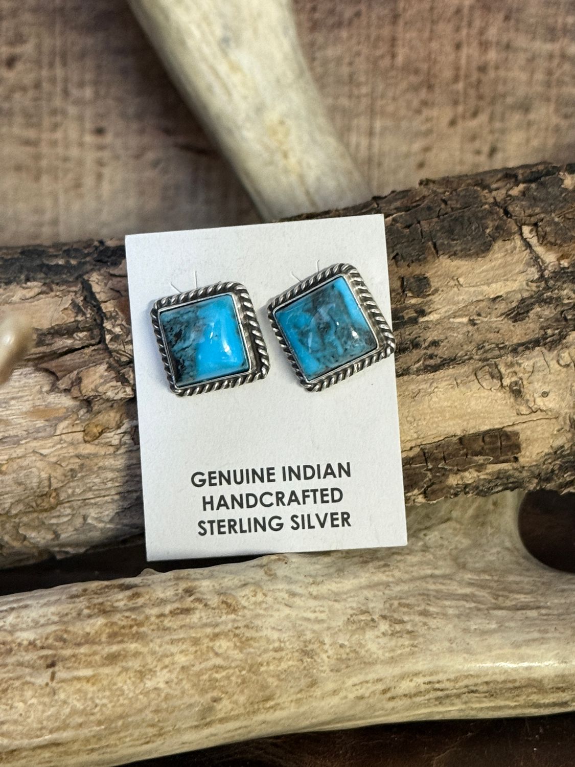 Turquoise Square Earrings