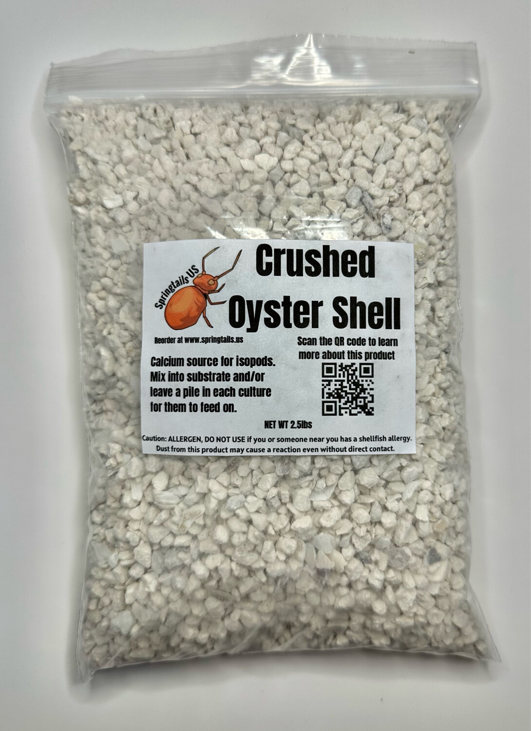 1 Quart (2.5lbs) Crushed Oyster Shell