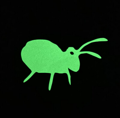 Glow in the Dark Globular Springtail Sticker