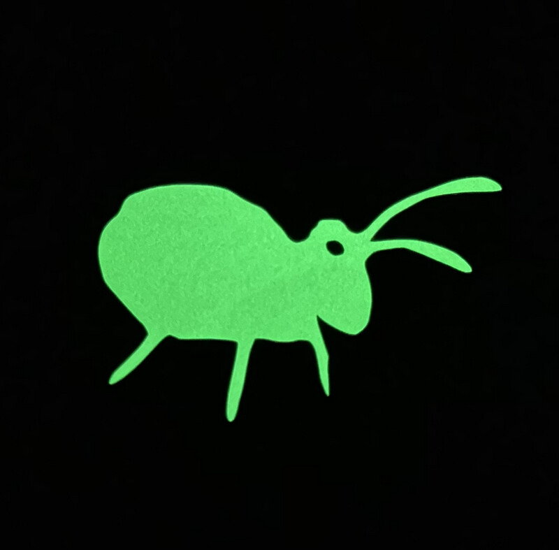 Glow in the Dark Globular Springtail Sticker