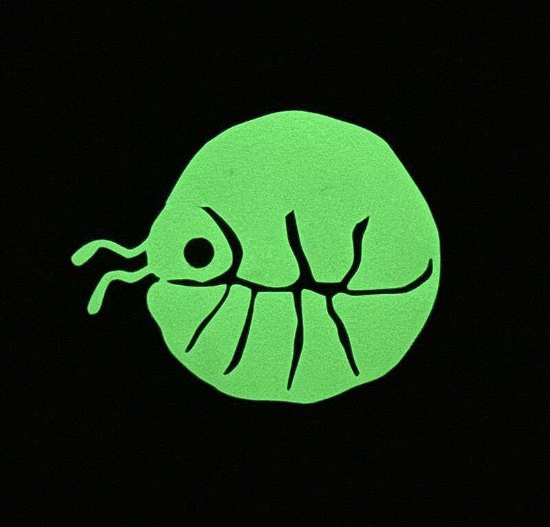 Glow in the Dark Rolly Poly Sticker