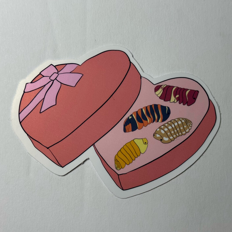 Isopod Heart Box Sticker