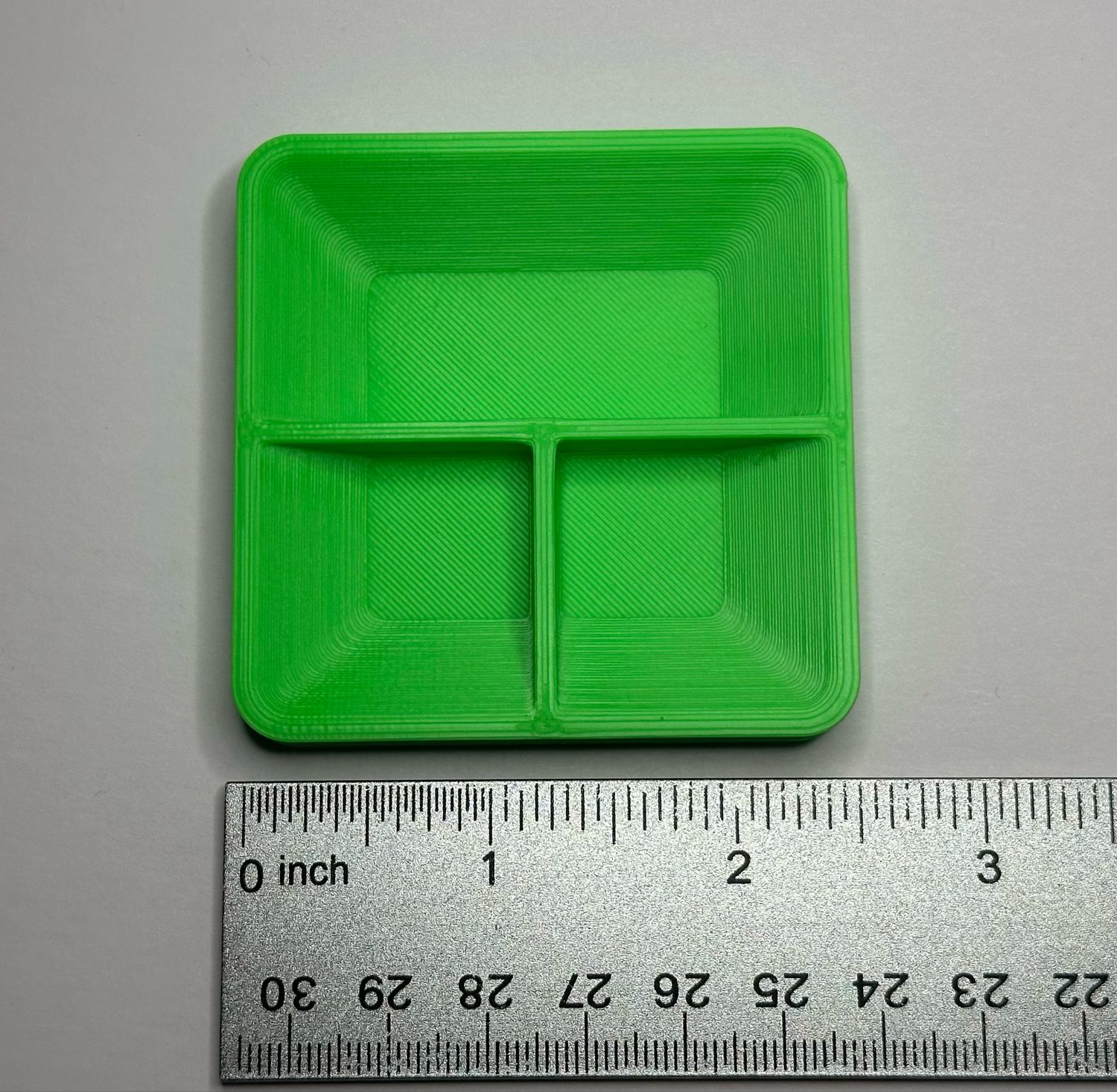 Green Three Compartment Feeding Dish