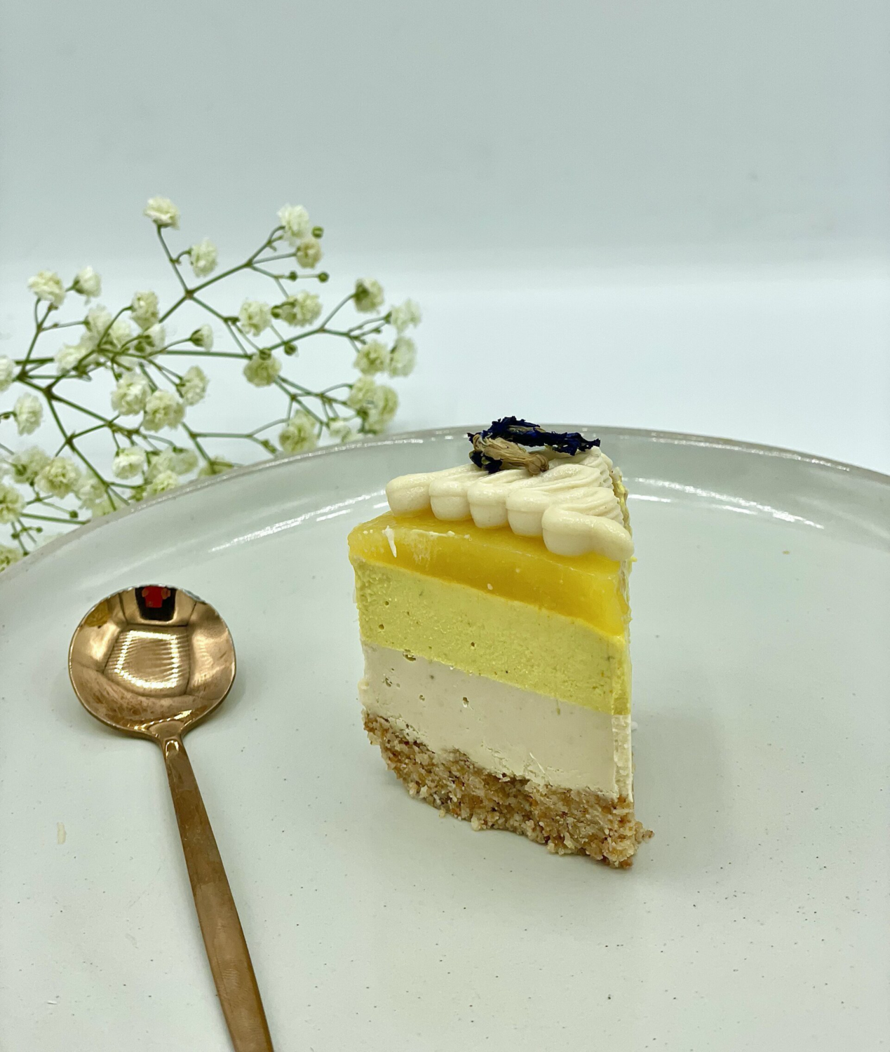 Mango White Chocolate Cheesecake